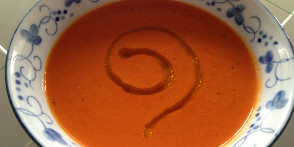 #Receta: Sopa de jitomate rostizado