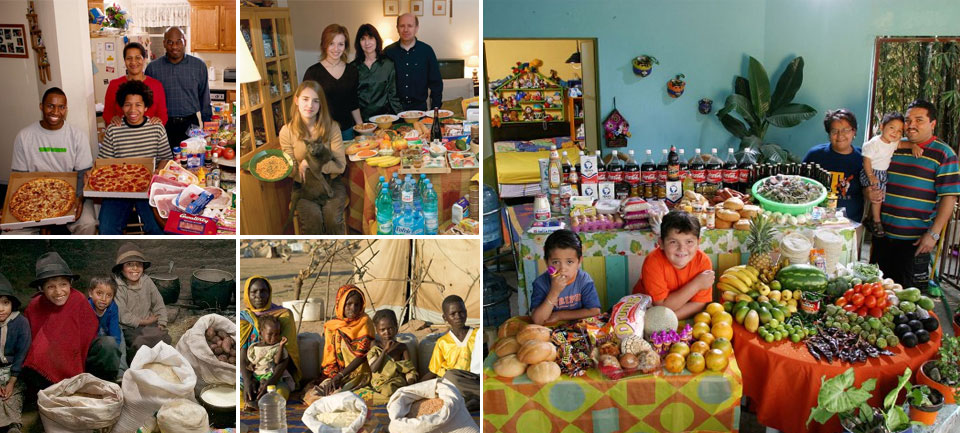 ¿Qué comen las familias alrededor del mundo?