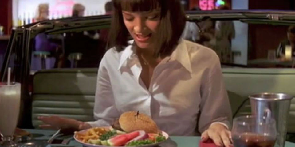 Quentin Tarantino, el perro de restaurante