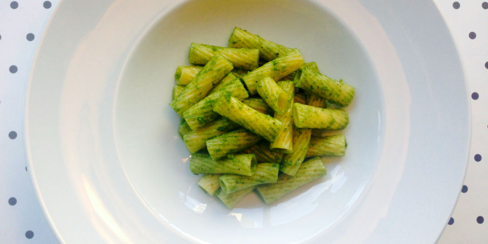 Pesto de arúgula y espinaca