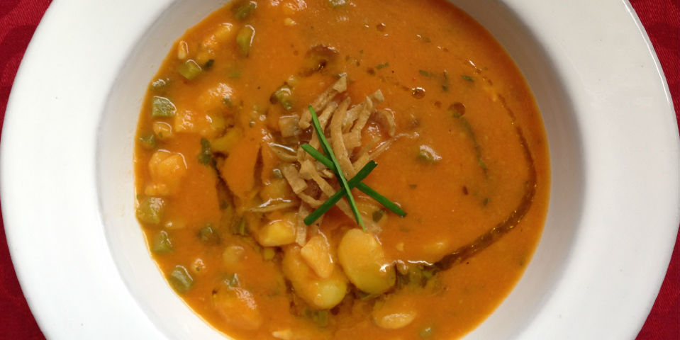 #Receta Sopa de habas y nopales