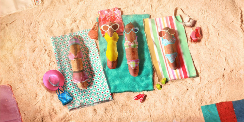 Un día en la playa de los embutidos