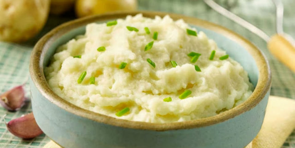 #RECETA Puré de papas con cebollín y wasabe