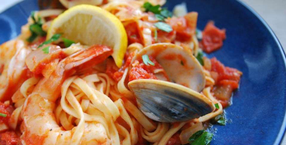 #RECETA Pasta con camarones y almejas