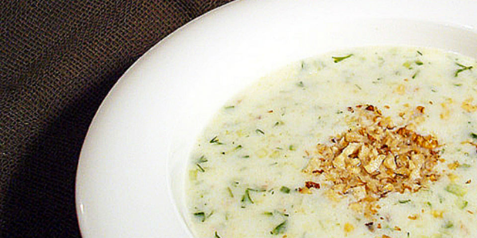 #RECETA Sopa fría de palmito, almendras y aceitunas