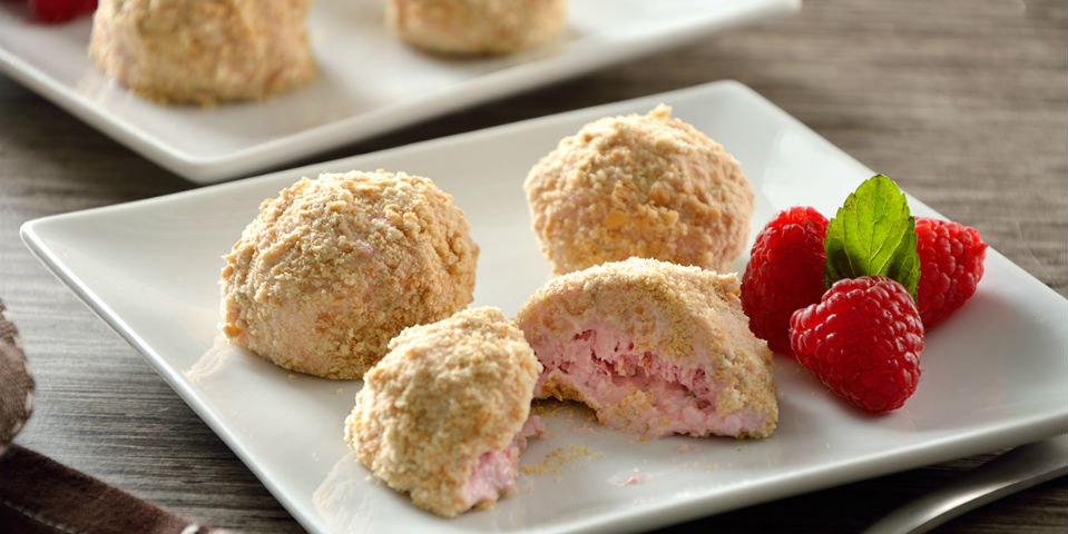 #RECETA Bolitas de cheesecake de frambuesa