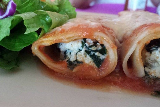 #RECETA Ricos canelones rellenos de requesón y espinacas