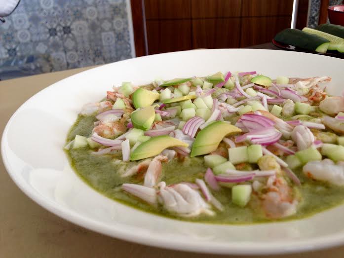 Receta: aguachile de camarón con un toque de chipotle