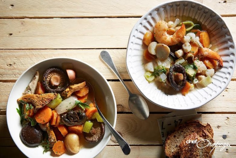 #RECETA Estofado de hongos mixtos y mariscos