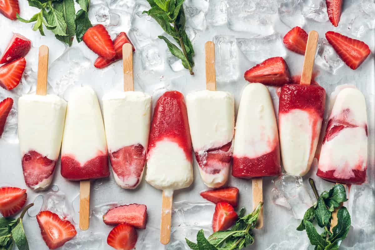 paletas heladas con queso crema