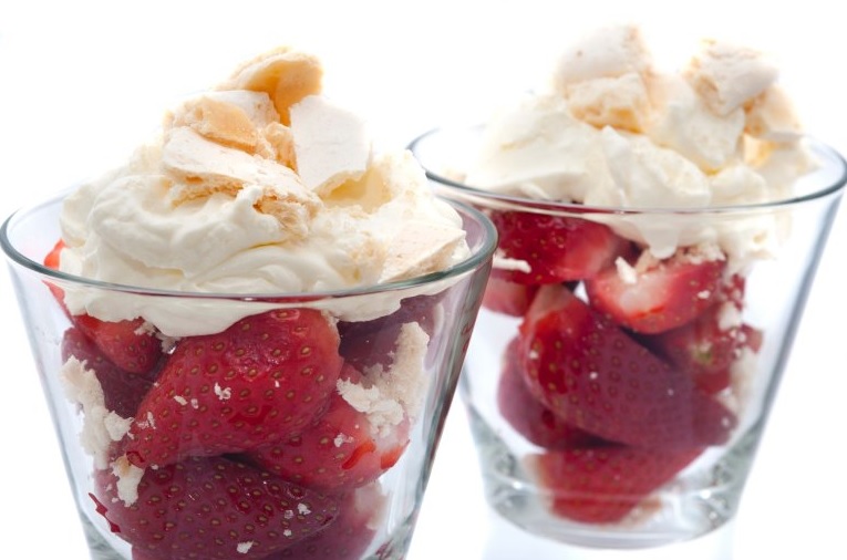 fresas con crema