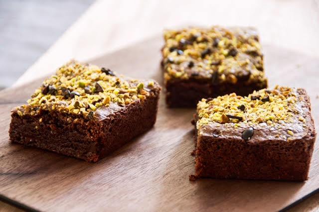 #RECETA Brownies con pistache libres de gluten