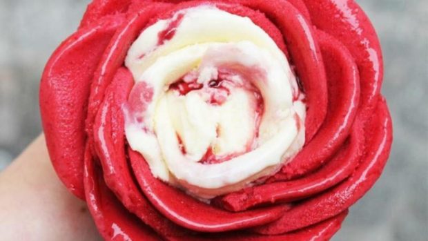 Este gelato italiano llegó a México en forma de rosa