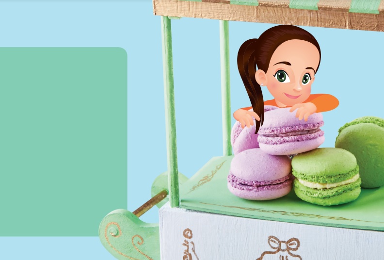 #RecetasLarousse Macarrones de zarzamora y pistache