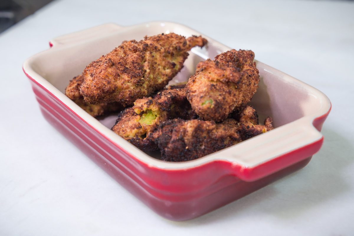 Receta de flores de calabaza rellenas de queso azul