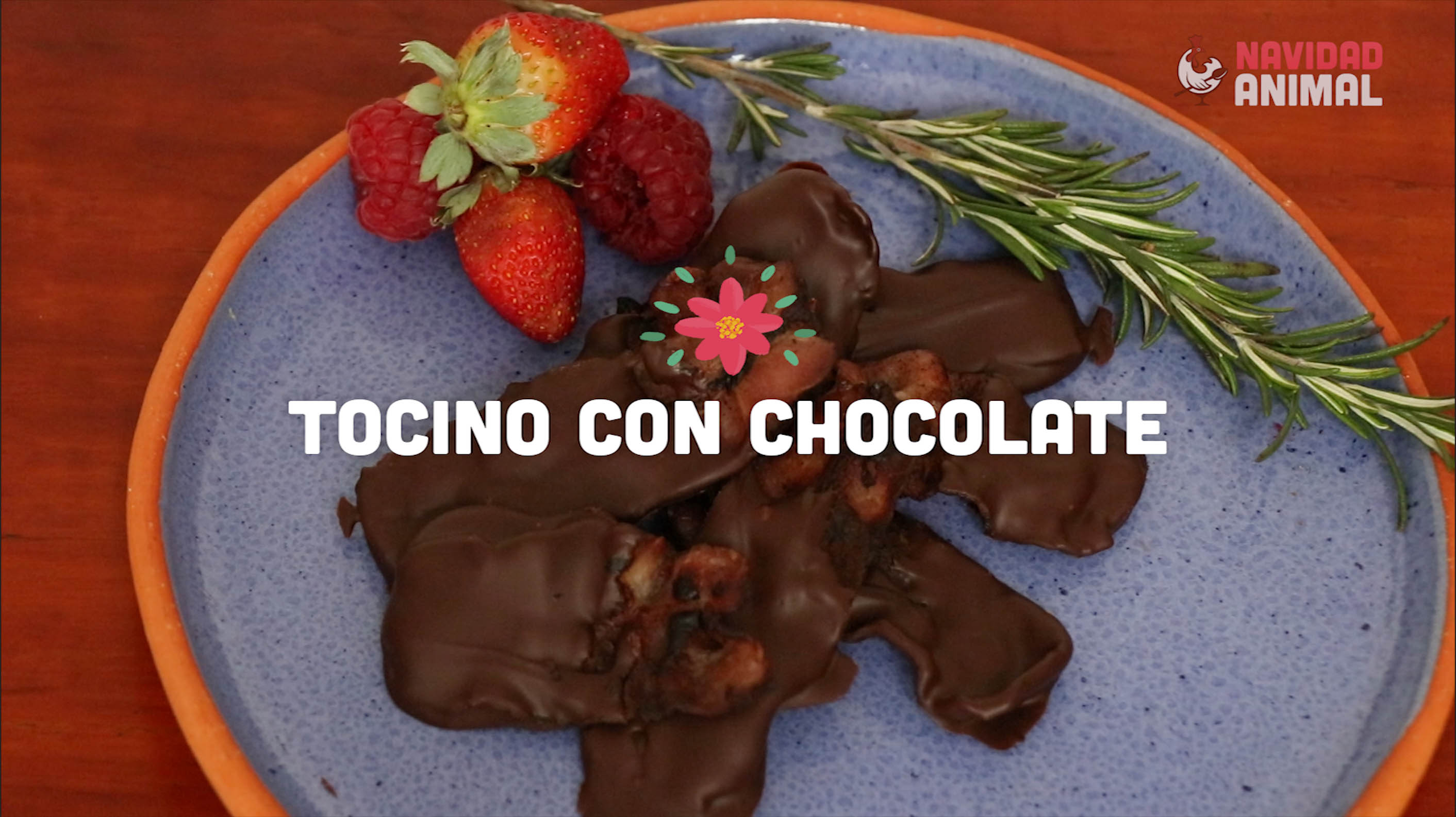 Receta de tocino cubierto de chocolate
