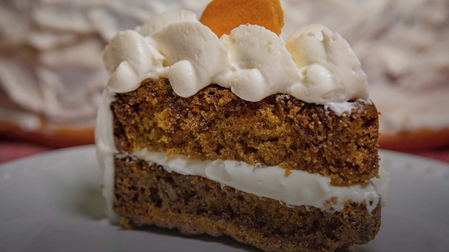 Receta para un pastel de zanahoria delicioso