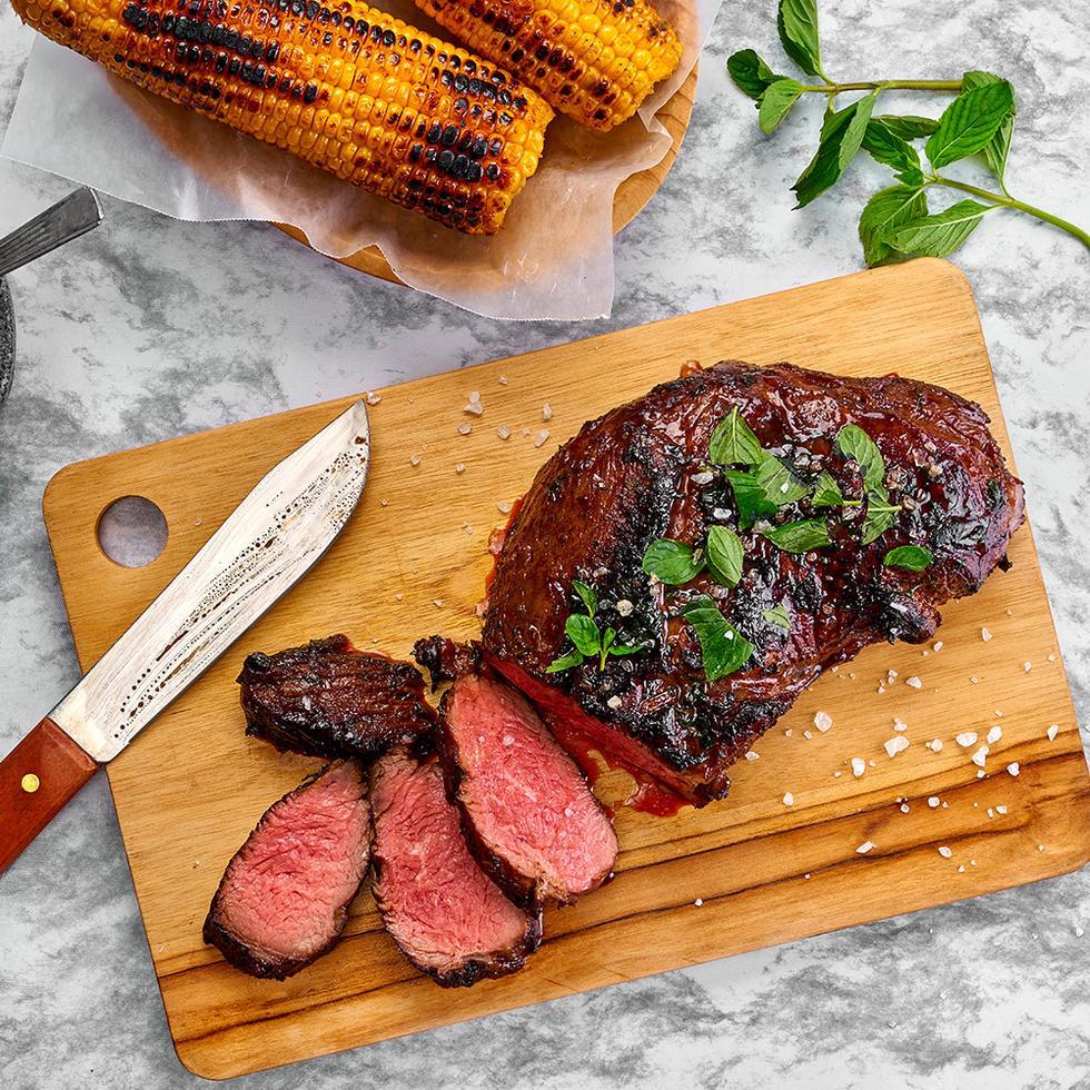 Empuje de res marinado con soya, miel y menta para el 10 de mayo