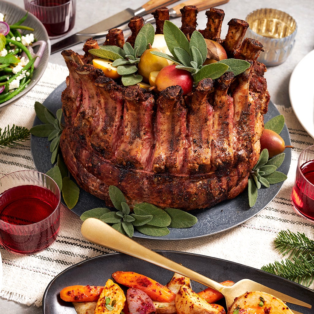 corona de costillas de cerdo