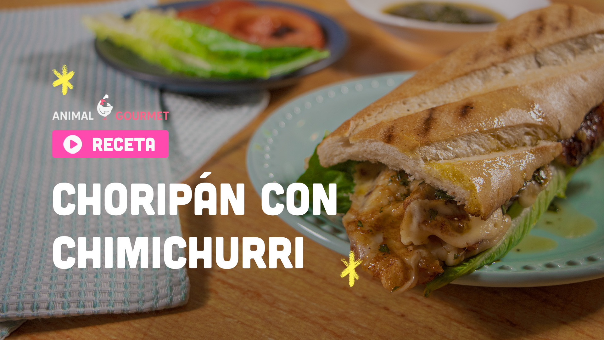 Receta de choripán con chimichurri