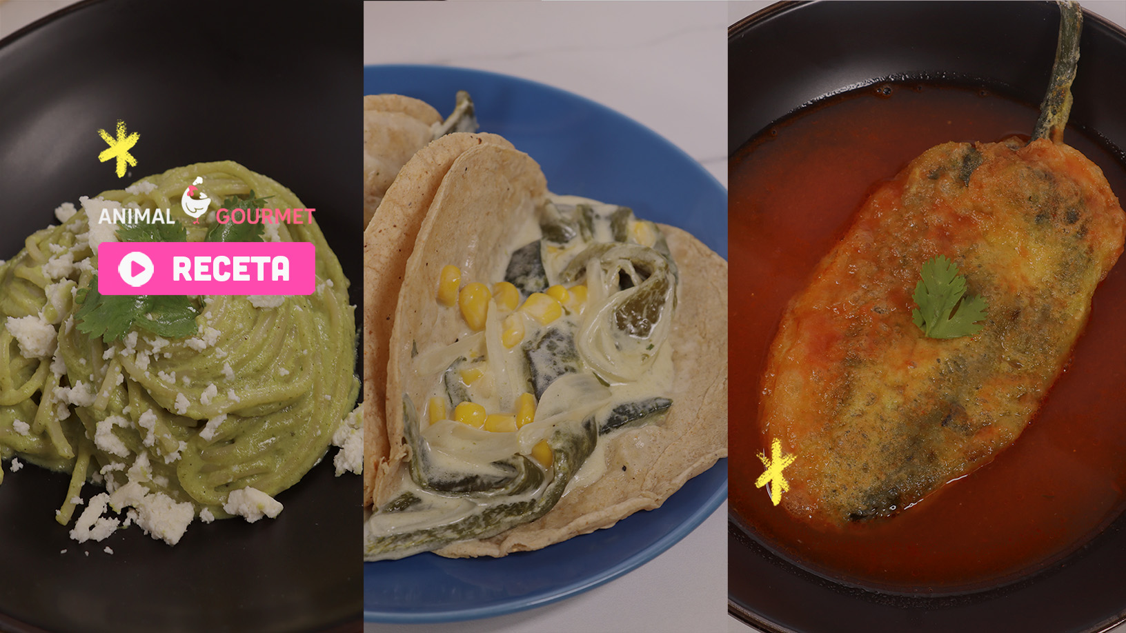 Recetas con chile poblano | Espagueti verde | Rajas poblanas | Chiles rellenos