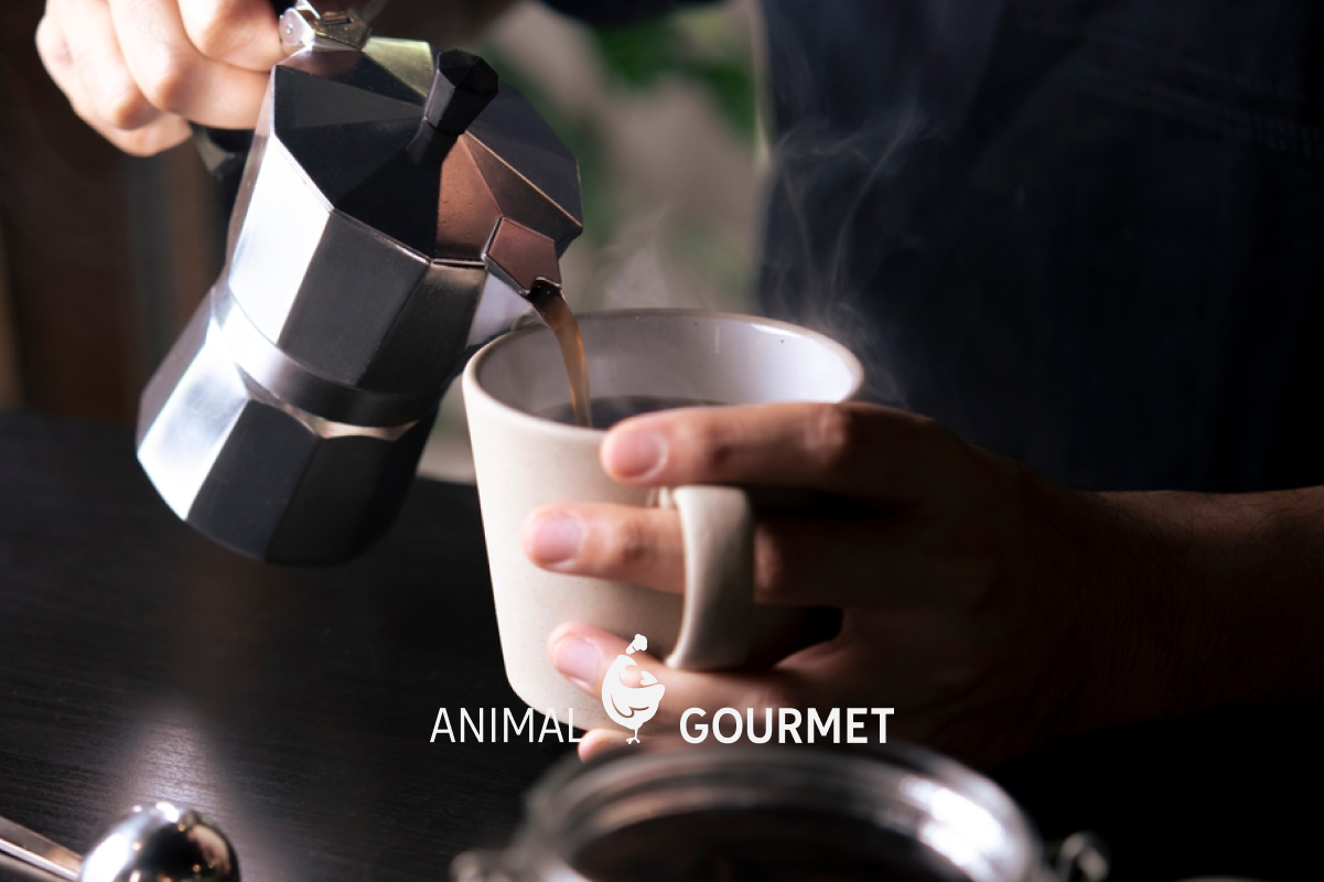 Taza de café preparada con prensa italiana / cuánta cafeína tiene mi taza de café