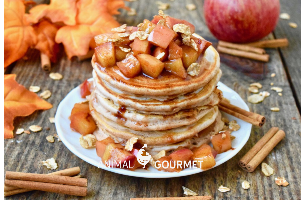 Hotcakes de manzana con canela receta fácil