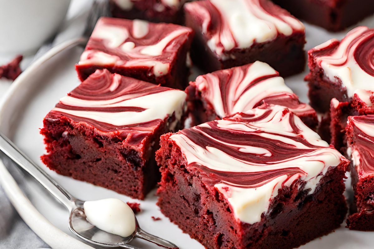 Brownies Red Velvet, con colorante natural de betabel. Receta de la chef Gina Rangel