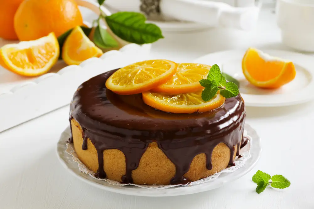 Panqué de naranja con cobertura de chocolate. El postre más fácil para tu cena de Navidad o fin de año