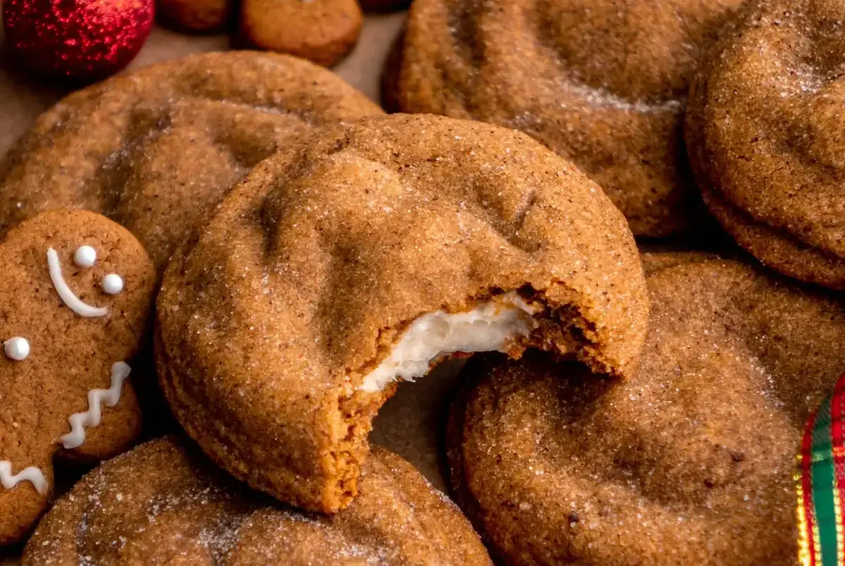 Galletas &#8216;Cheesecake&#8217; de pan de jengibre: la receta de galletas navideñas que nos voló la cabeza