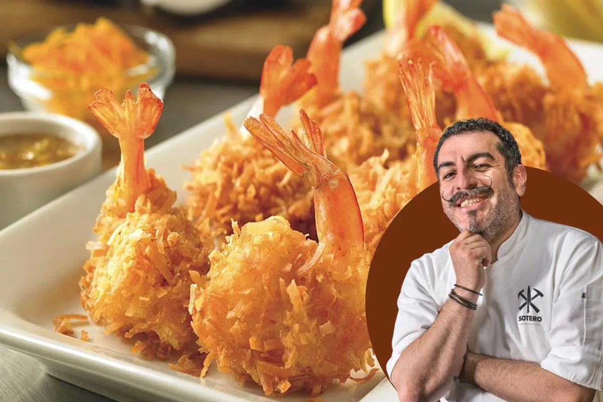Cómo hacer camarones empanizados al coco, con la receta del Chef Aquiles Chávez
