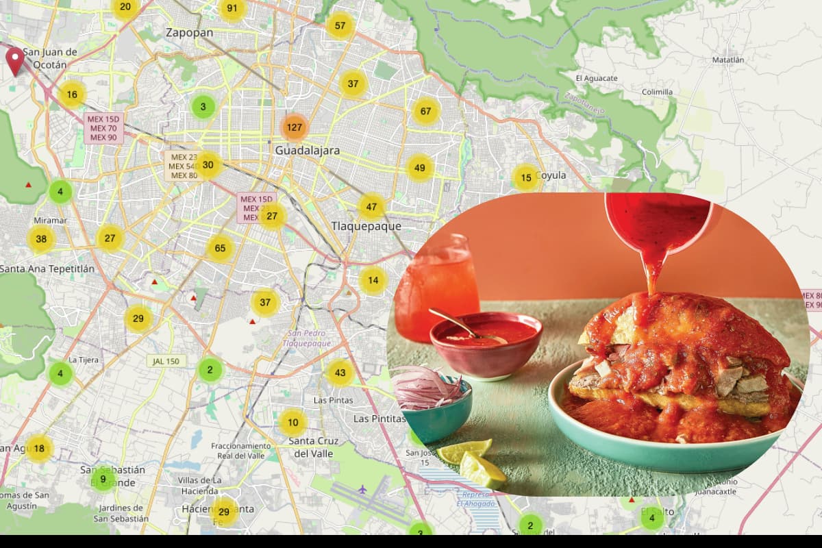 Disfrutar de una torta ahogada nunca había sido tan fácil, conoce este mapa interactivo