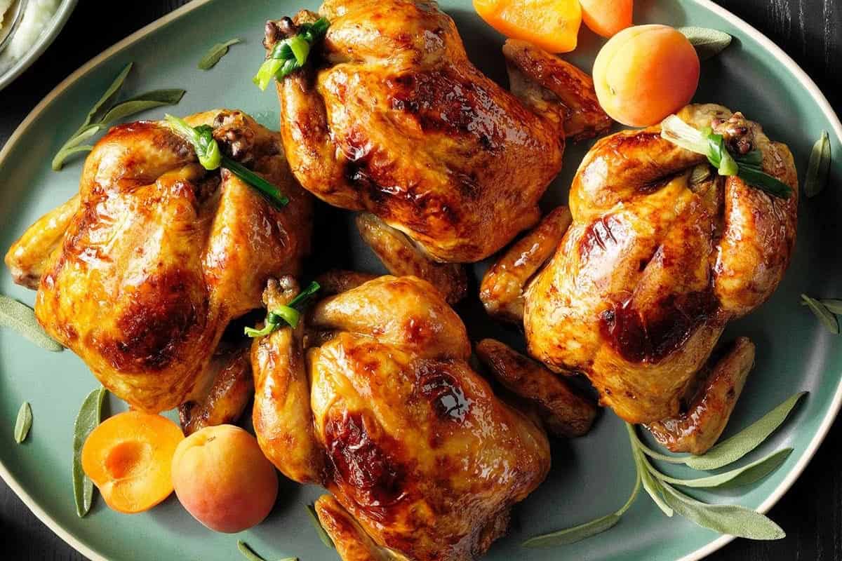 receta de pollo glaseado de naranja en freidora de aire