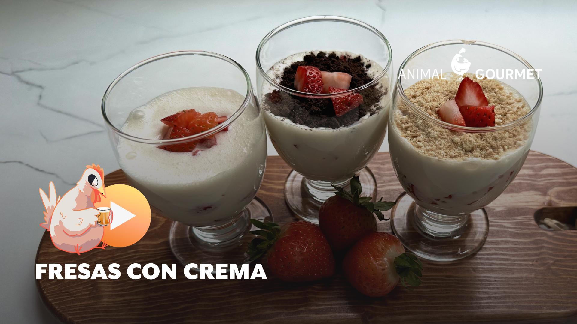 Receta de fresas con crema