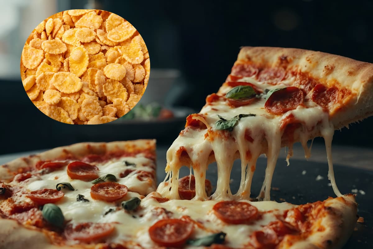 desayunar pizza es mejor que cereal por la cantidad exagerada de azúcar que tienen los productos empaquetados