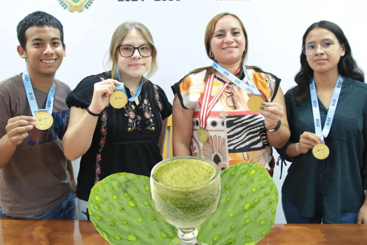 Estudiantes mexicanos ganan premio por proyecto con jugo de nopal para tratar la diabetes en Indonesia