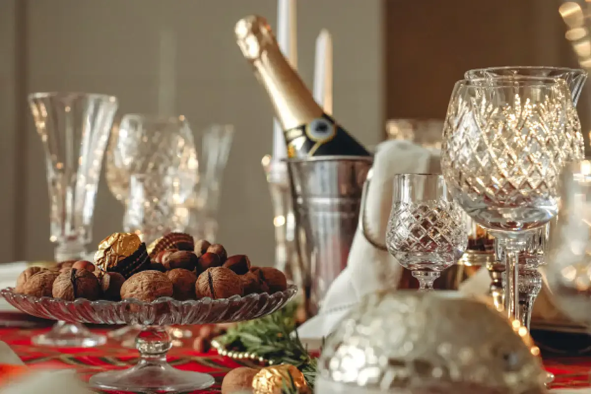 La cristalería, un básico al organizar banquetes navideños